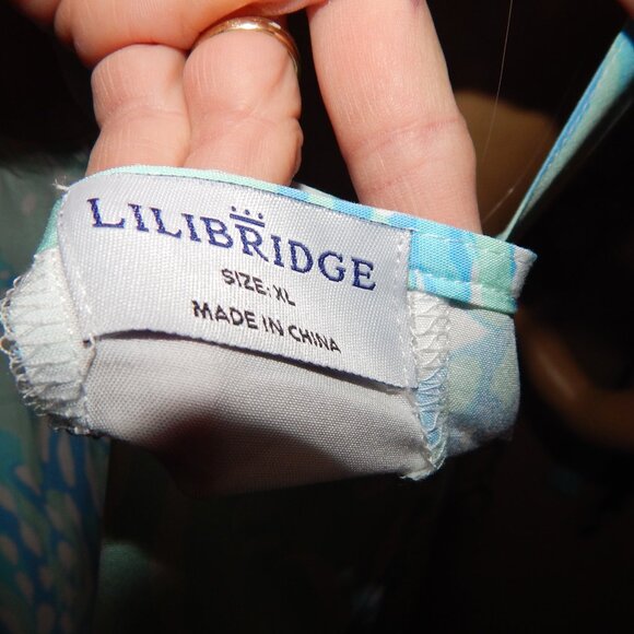 NWT Lilibridge XL/XXL Blue Aqua - Beach Cover-Up Sun Dress - Over Sized XL - Picture 6 of 7